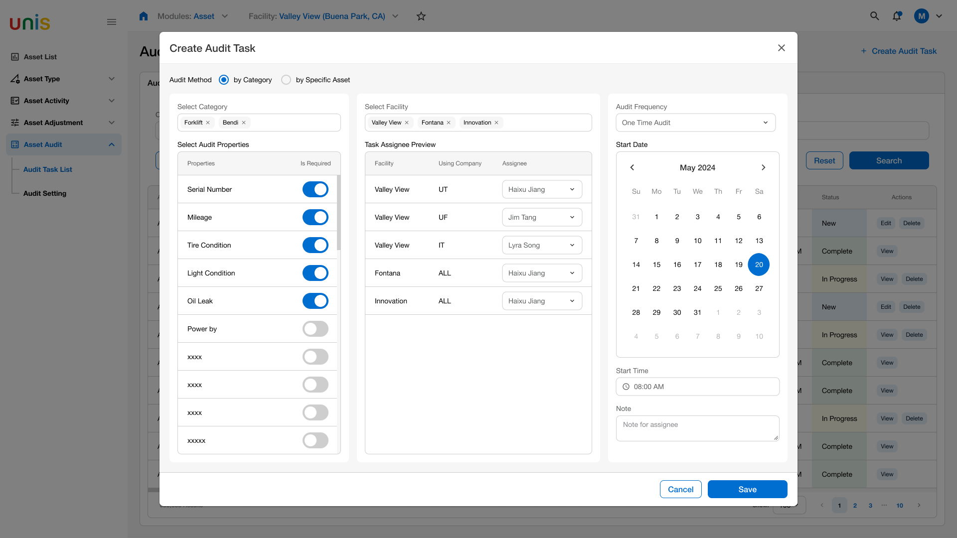 Create Audit Task