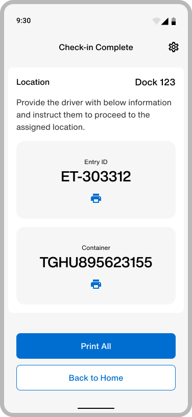 Check-in Complete